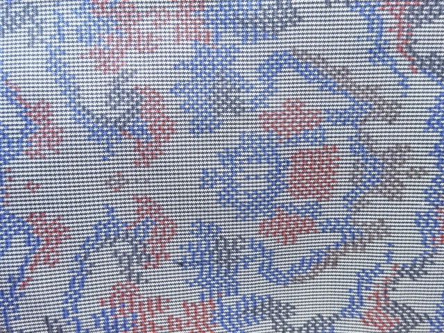 アンティーク　抽象模様織り出し本場大島紬着物